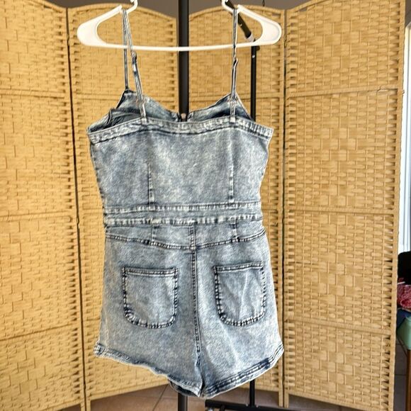Project Rebel Denim romper adjustable straps cotton size extra large - Picture 3 of 10